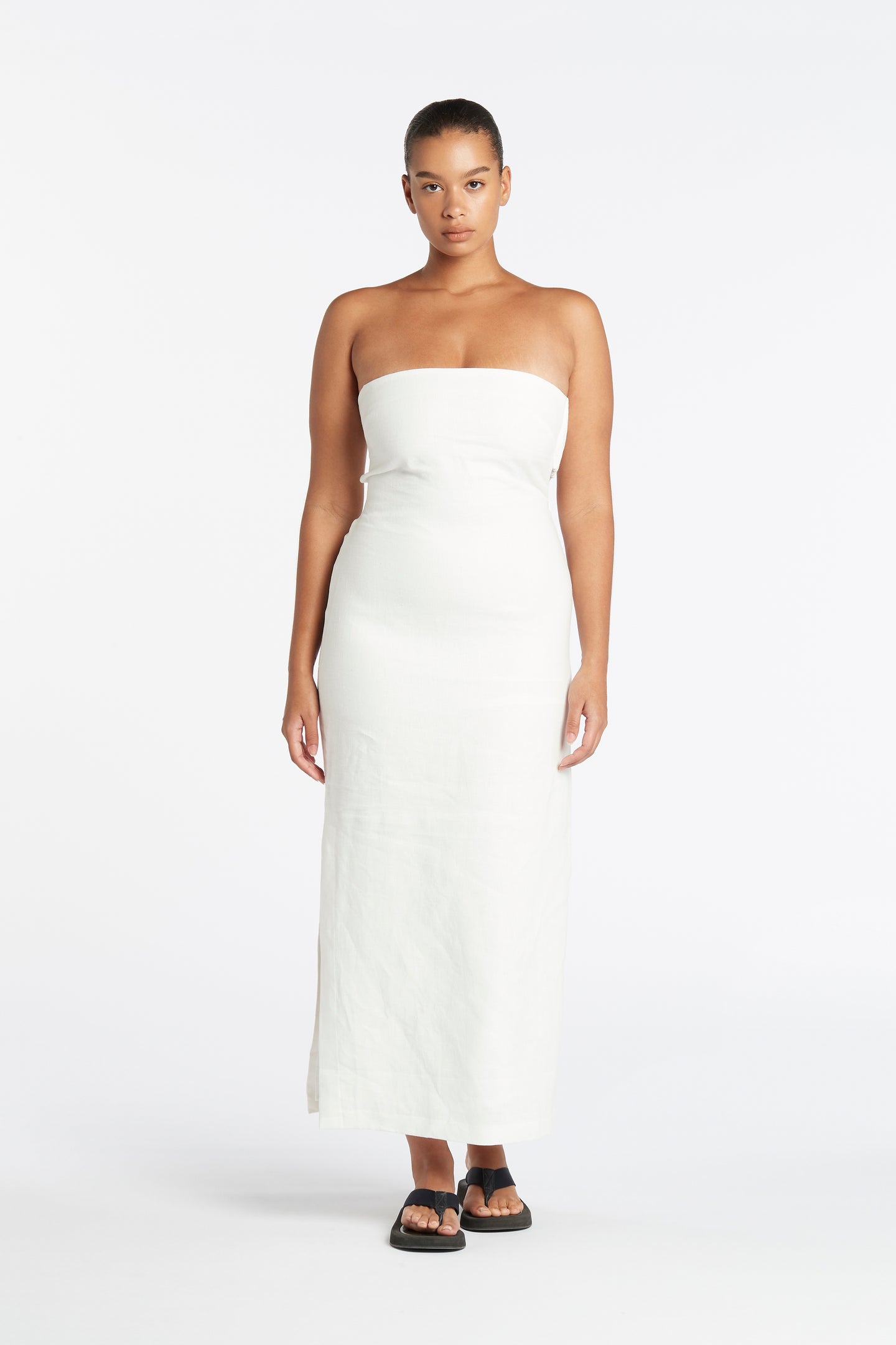 AVA STRAPLESS MIDI DRESS – SIR.